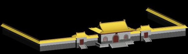 City chinese ancient luxury palace building – 107 3D Model