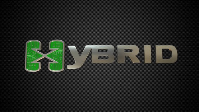 Hybrid logo 2 3D Model