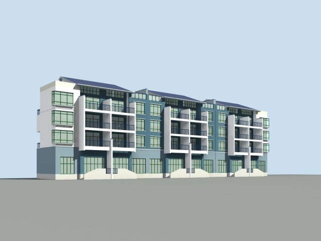 City – stylish townhouse 36 3D Model