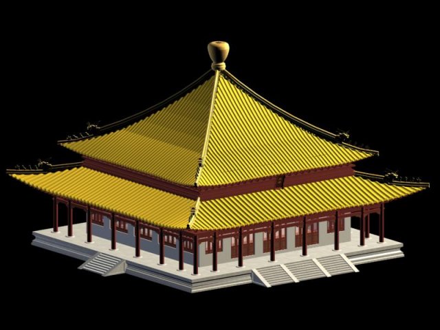 City chinese ancient luxury palace building – 106 3D Model