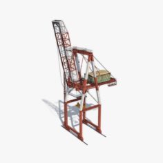 Port Container Crane 3D Model