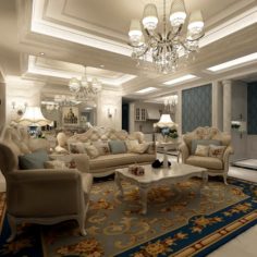 European-style living room design 73 3D Model