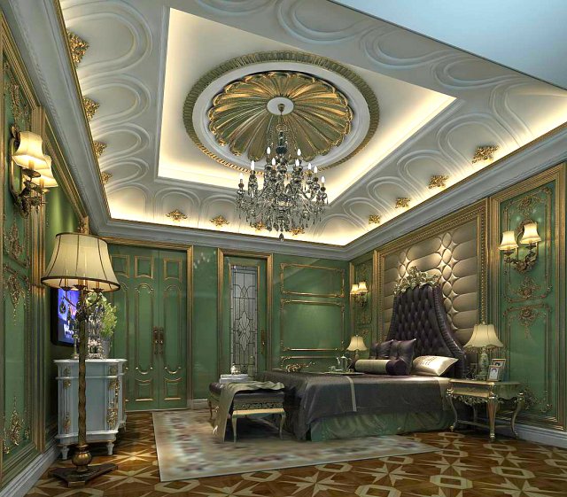 Deluxe master bedroom design 126 3D Model