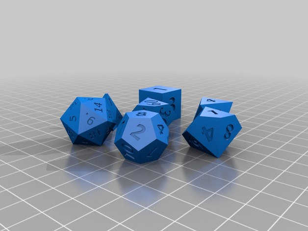 Dice set for D&D 3D Print Model