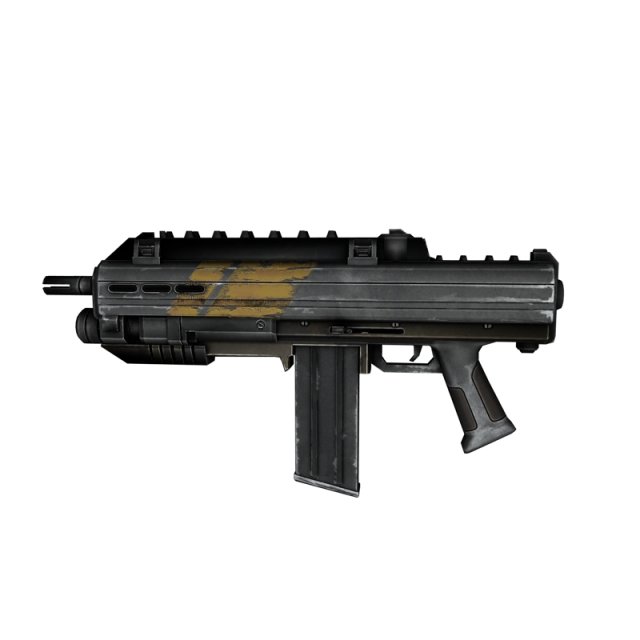 Assault Rifle Rigged 3D Model