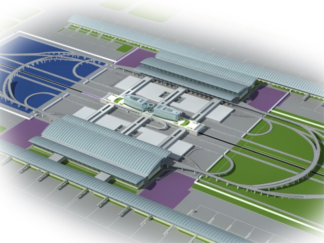 City Bus Terminal Station Design -11 3D Model