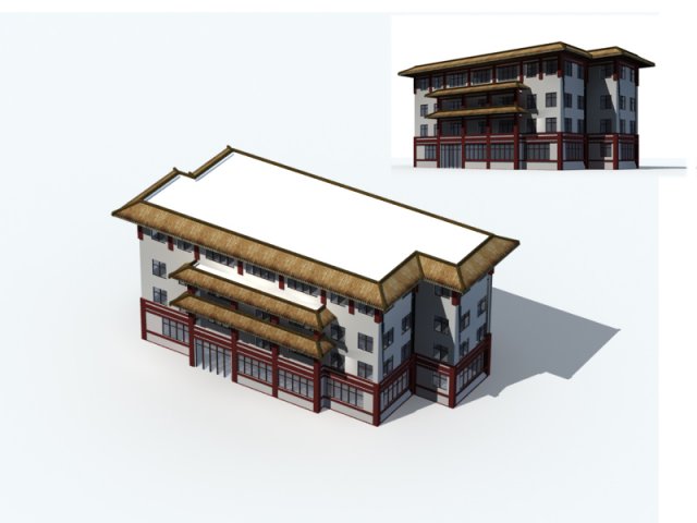 City ancient palace building luxury villas – 44 3D Model