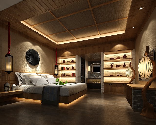 Bedroom hotel suites designed a complete 43 3D Model