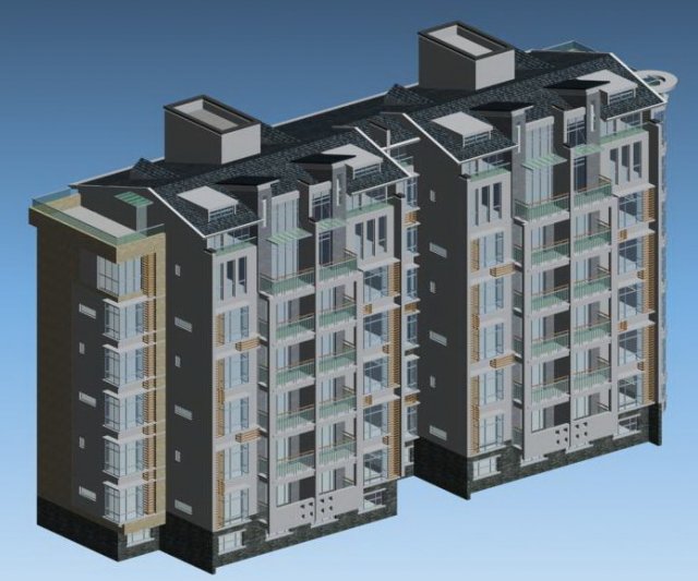 City Residential Garden villa office building design – 514 3D Model