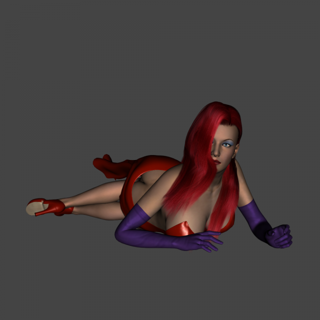 Realistic Toon Girls Nude - Jessica Rabbit - Sexy Highly Realistic Nude Female Model - Fully Rigged and Animated  3D Model - 3DHunt.co