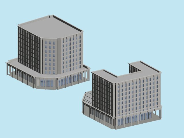 City planning office building fashion design – 398 3D Model