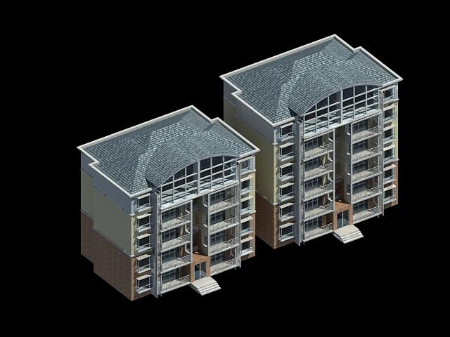 City Residential Garden villa office building design – 408 3D Model