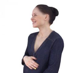 Pregnant woman smiling 3D Model