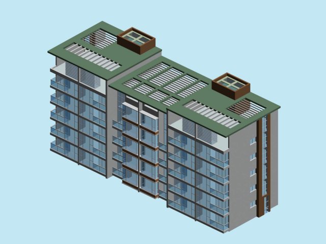 City Residential Garden villa office building design – 182 3D Model