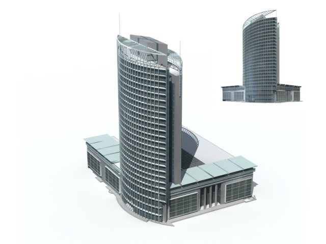 City office building construction avant-garde design hotel – 262 3D Model