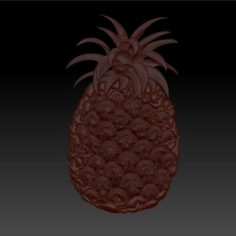 pineapple 3d model of bas-relief for free 3D Print Model