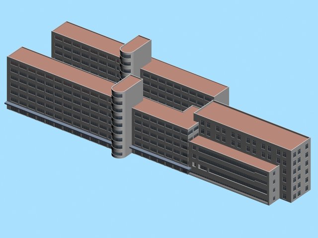 City hotel simple office building – 73 3D Model
