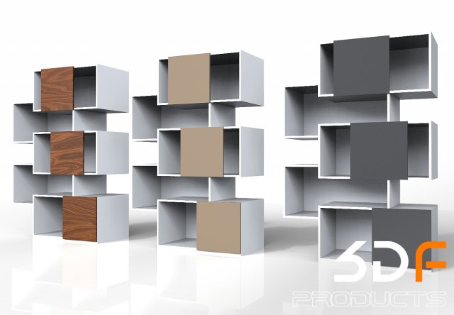 Bookshelves 3D Model