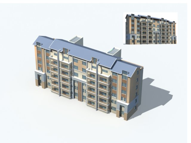City Residential Garden villa office building design – 638 3D Model