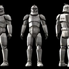 Low polygon star wars Clone trooper model 3D Print Model
