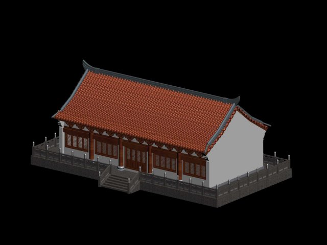 City chinese ancient luxury palace building – 37 3D Model