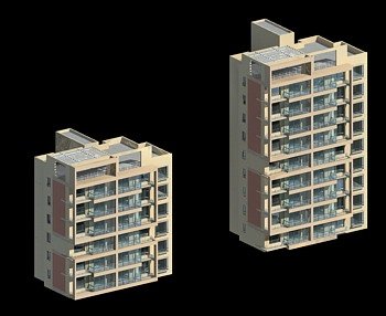 City Residential Garden villa office building design – 410 3D Model