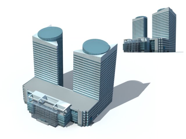 City office building construction avant-garde design hotel – 267 3D Model