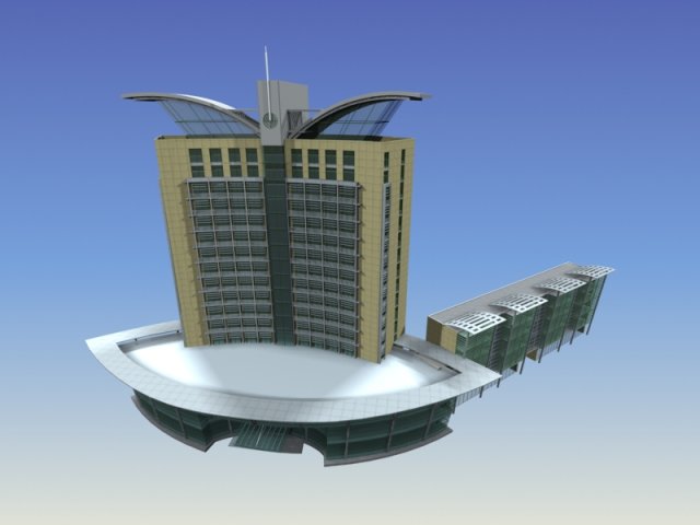 City office building construction avant-garde design hotel – 5617 3D Model