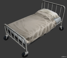 Hospital Bed 3D Model