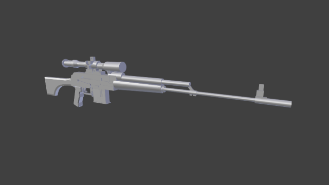 Sniper long Free 3D Model