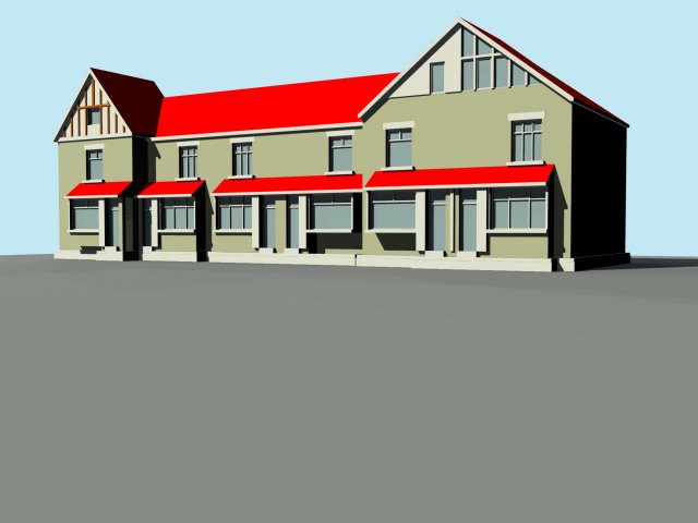 City hotel simple office building – 108 3D Model
