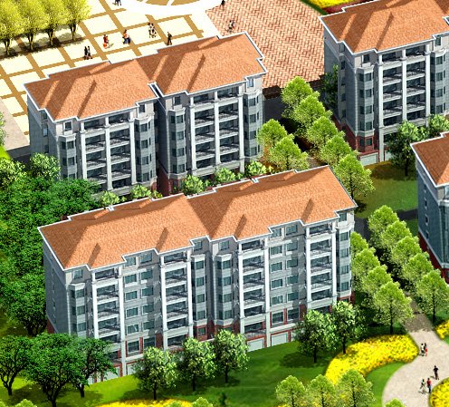 City Residential Garden villa office building design – 527 3D Model