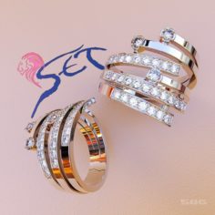 A ring with a diamond 3D Model