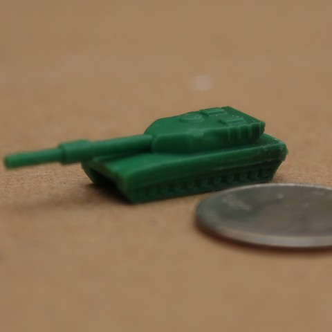 M1 Abrams Micro Tank 3D Print Model