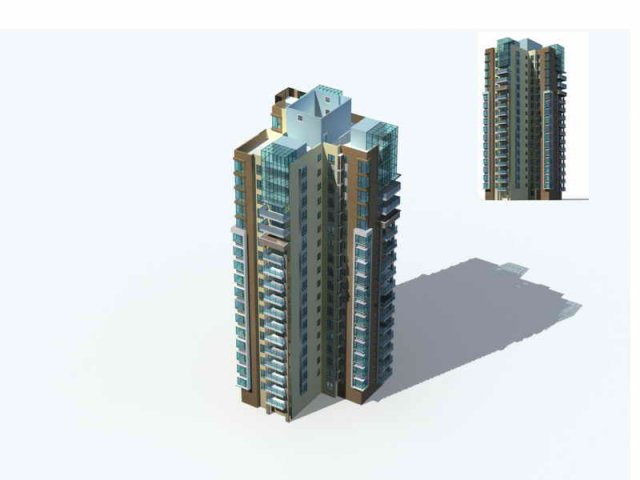 City Residential Garden villa office building design – 57 3D Model