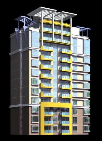 City Residential Garden villa office building design – 526 3D Model