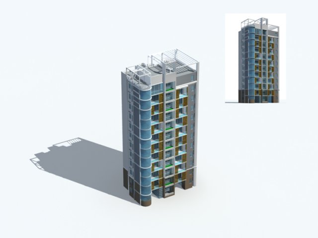 City Residential Garden villa office building design – 610 3D Model