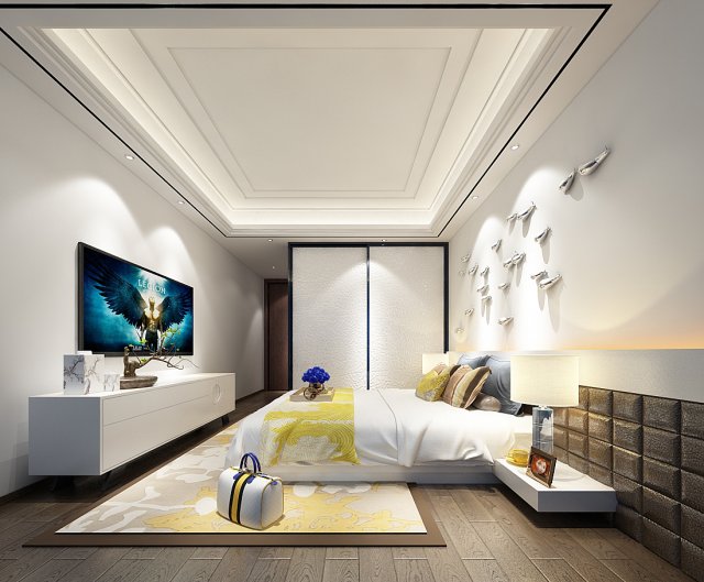 Deluxe master bedroom design 34 3D Model