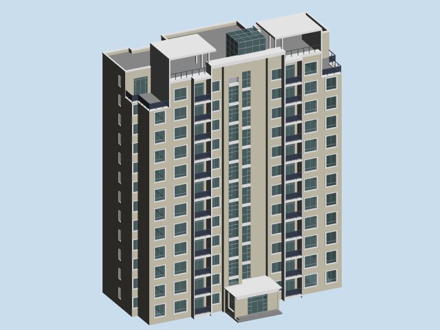 City government office building architectural design – 392 3D Model