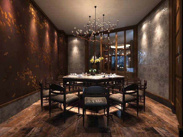 Private dining room space 12 3D Model