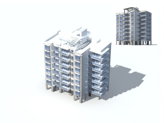 City Residential Garden villa office building design – 626 3D Model