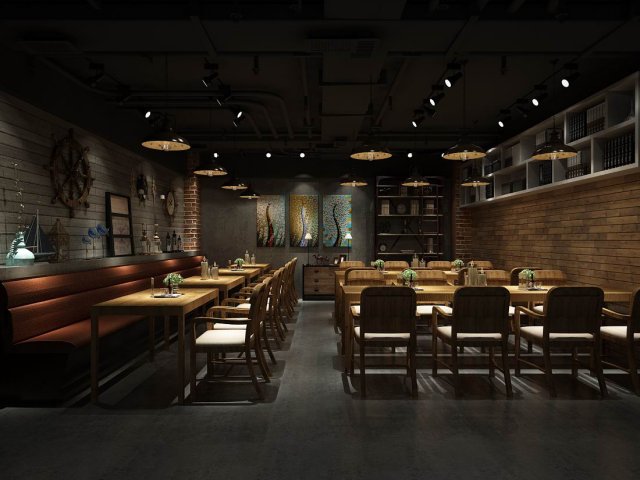 Restaurant teahouse cafe drinks clubhouse 268 3D Model