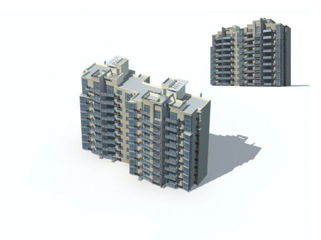 City Residential Garden villa office building design – 567 3D Model