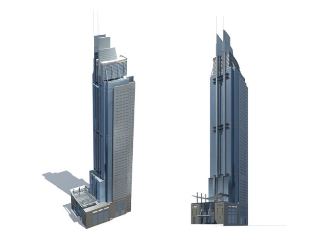 City office building construction avant-garde design hotel – 269 3D Model