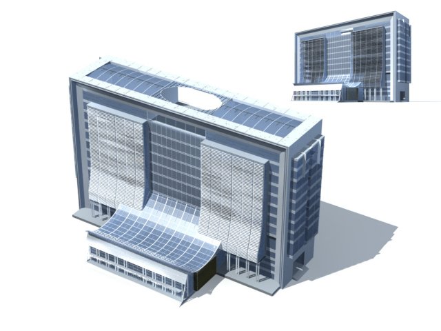 City office building construction avant-garde design hotel – 95 3D Model