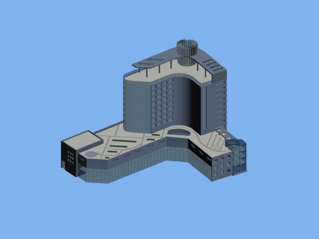 City planning office building fashion design – 129 3D Model