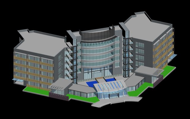 City planning office building fashion design – 153 3D Model