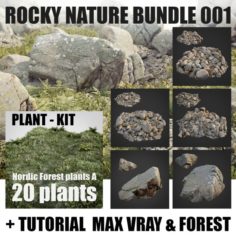 Rocky nature bundle 001 3D Model