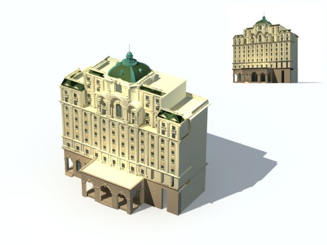 City ancient palace building luxury villas – 40 3D Model