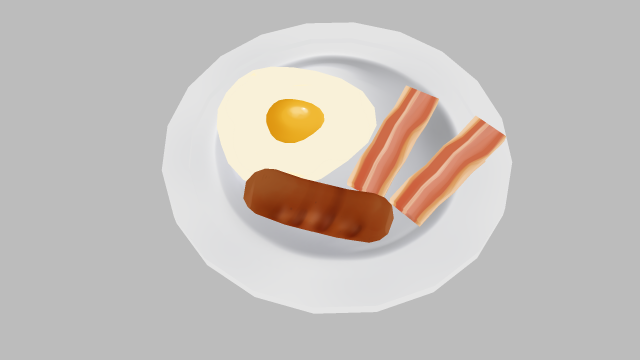 Breakfast Pack – Low Poly Hand Painted 3D Model